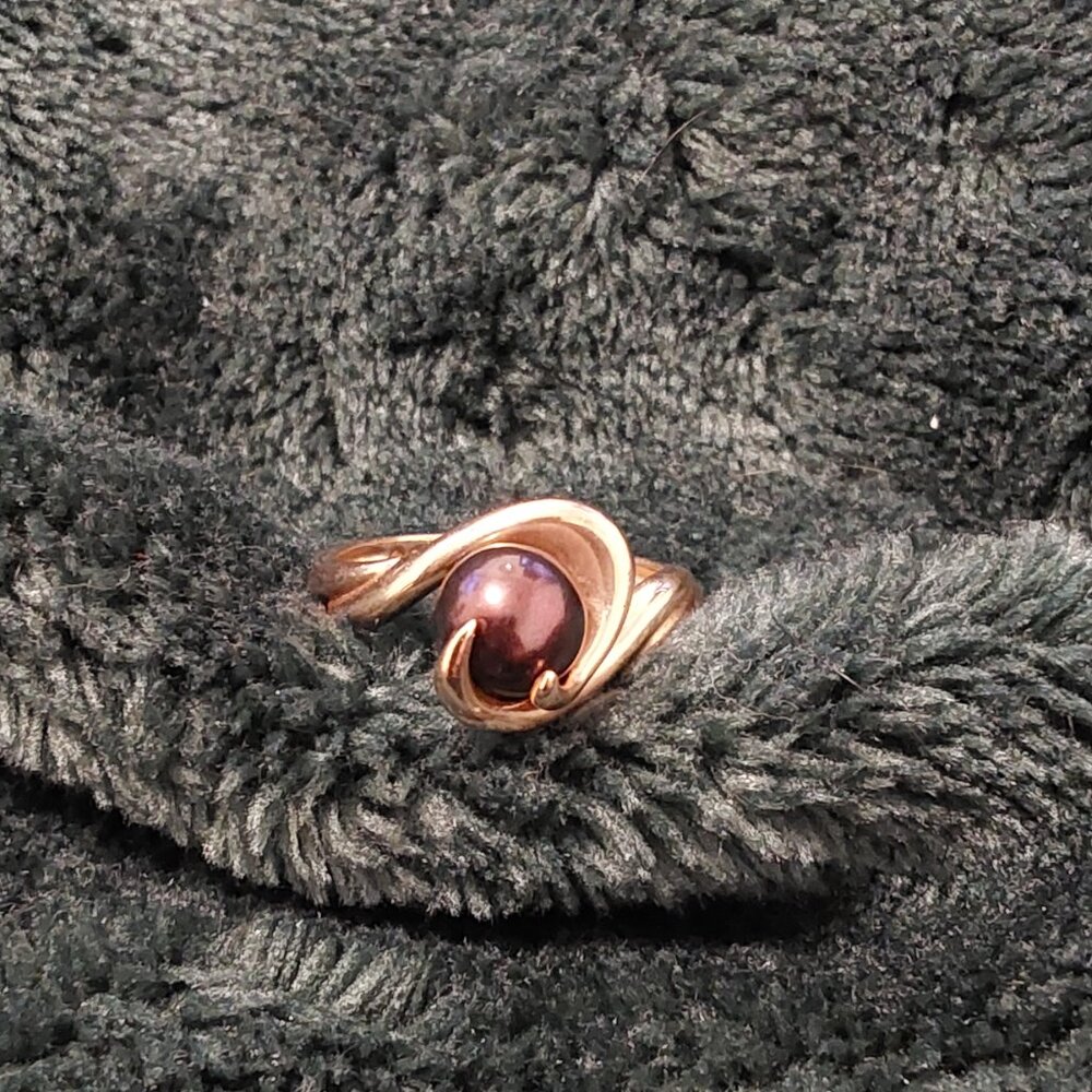 TAHITIAN PEARL14 KT. GOLD RING, VINTAGE 1990 BEAUTIFUL RING - Picture 12 of 15